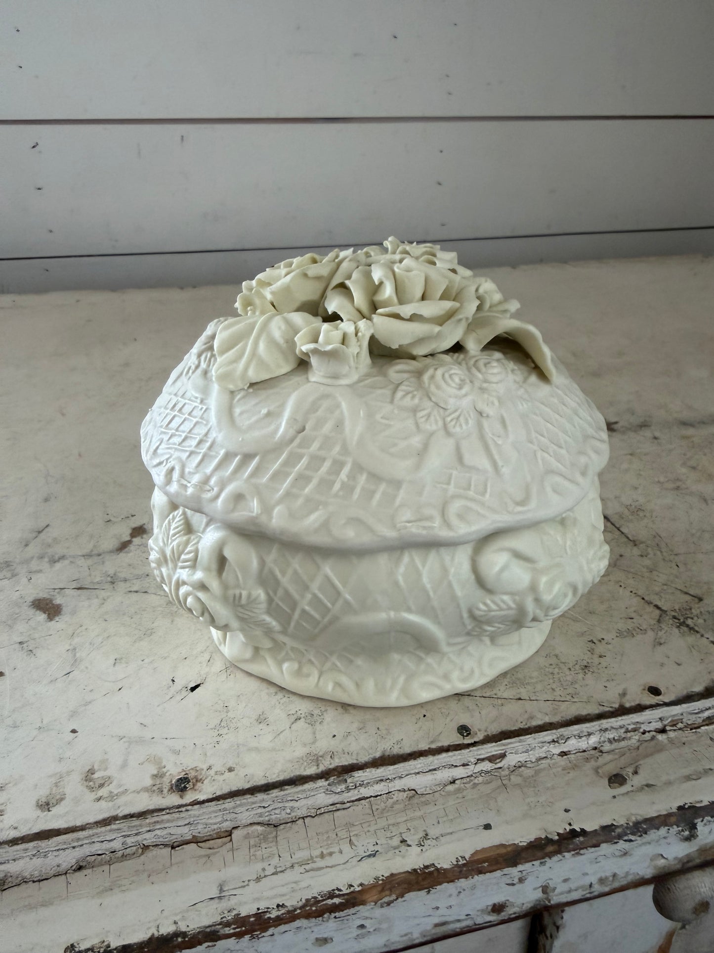 Bisque porcelain trinket box will get makeover