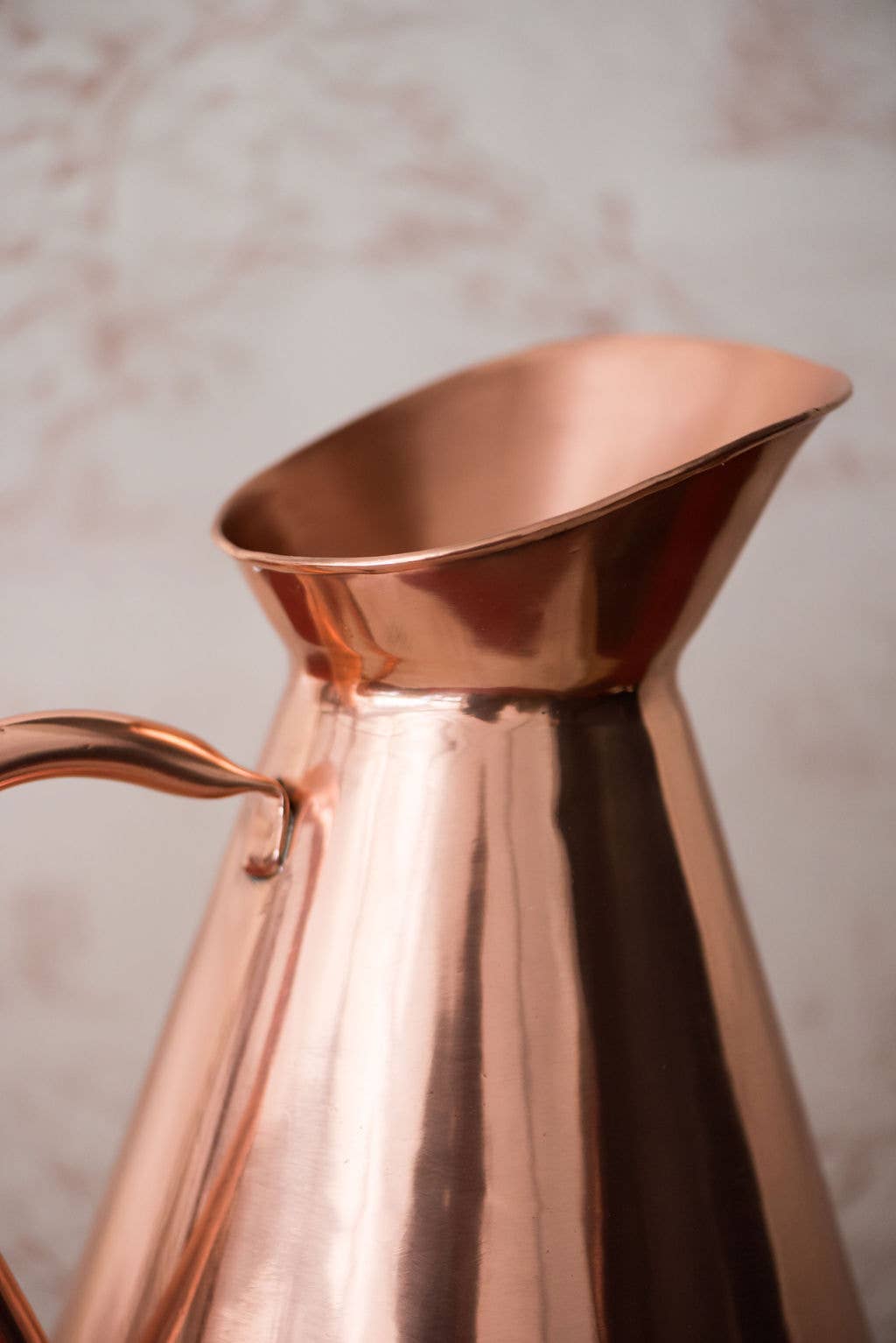 Large Solid Copper Heirloom Vase Pitcher