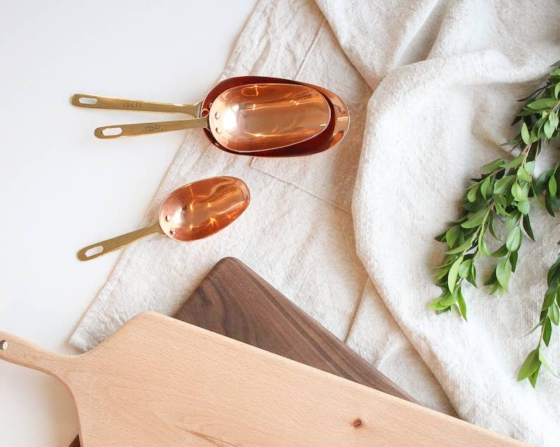 Copper Measuring Scoops cups