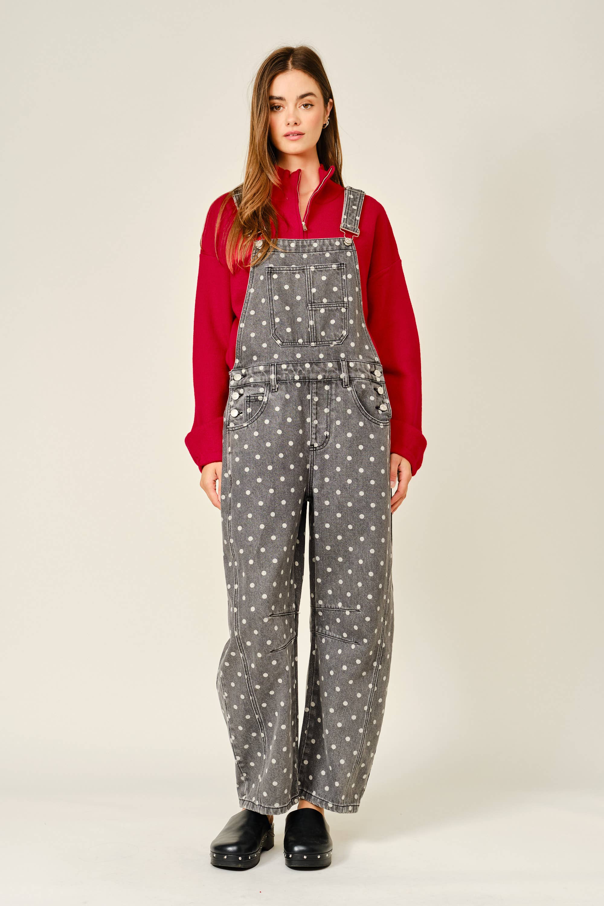 SLOUCHY RELAX FIT DENIM OVERALL