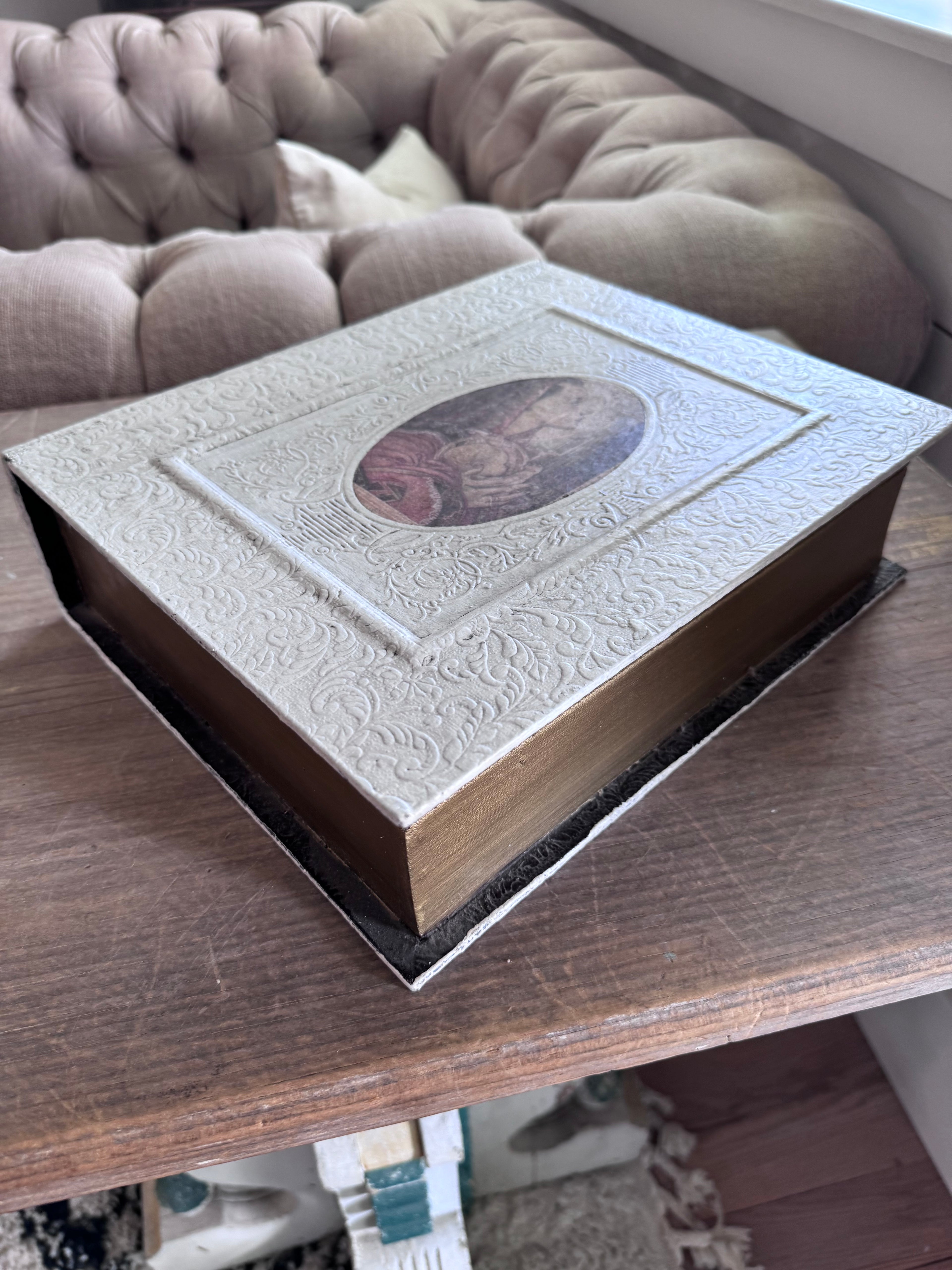 Painted Christmas Book Boxes - Sold Individually