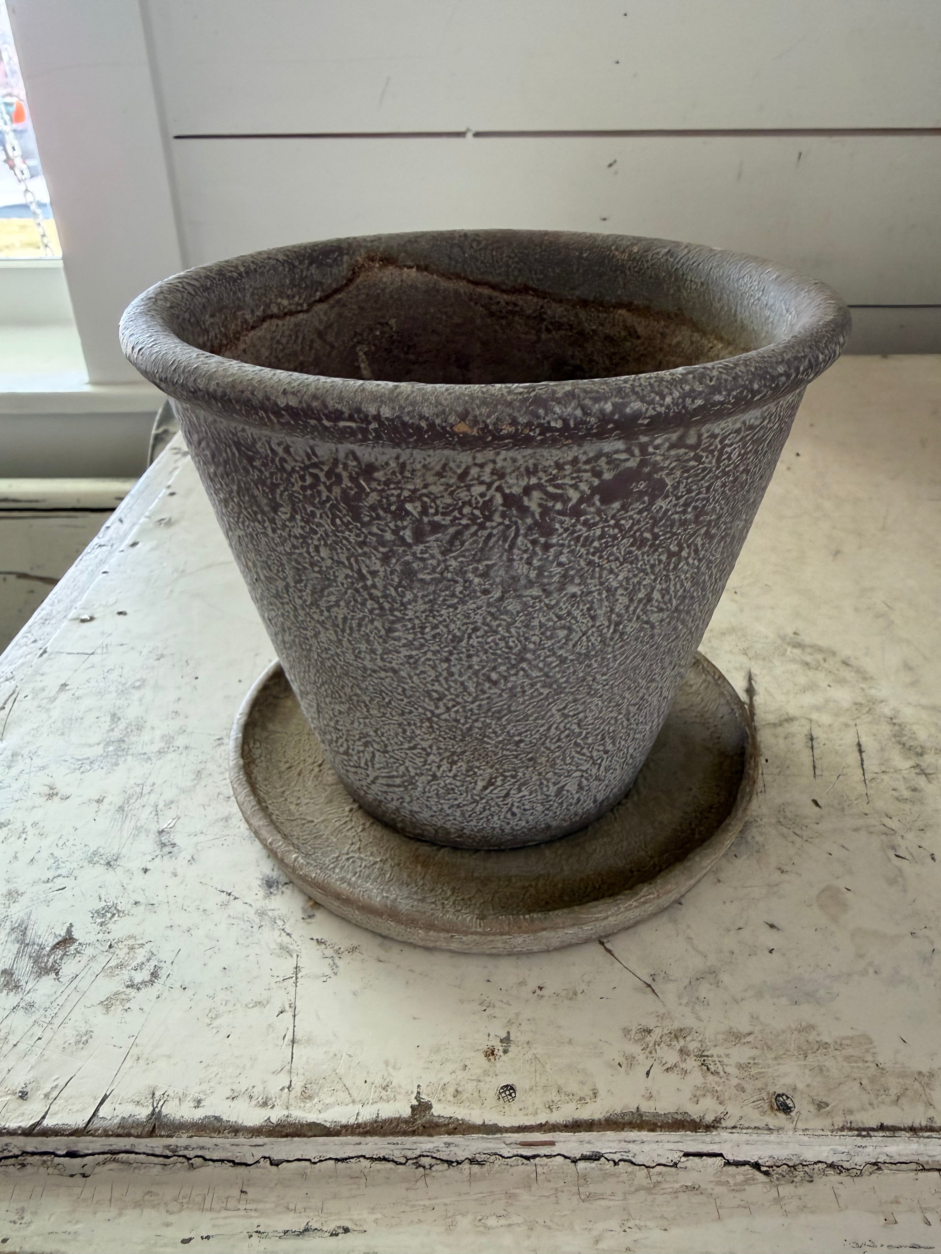 Terracotta Planting Pot In Gray - Sold Individually