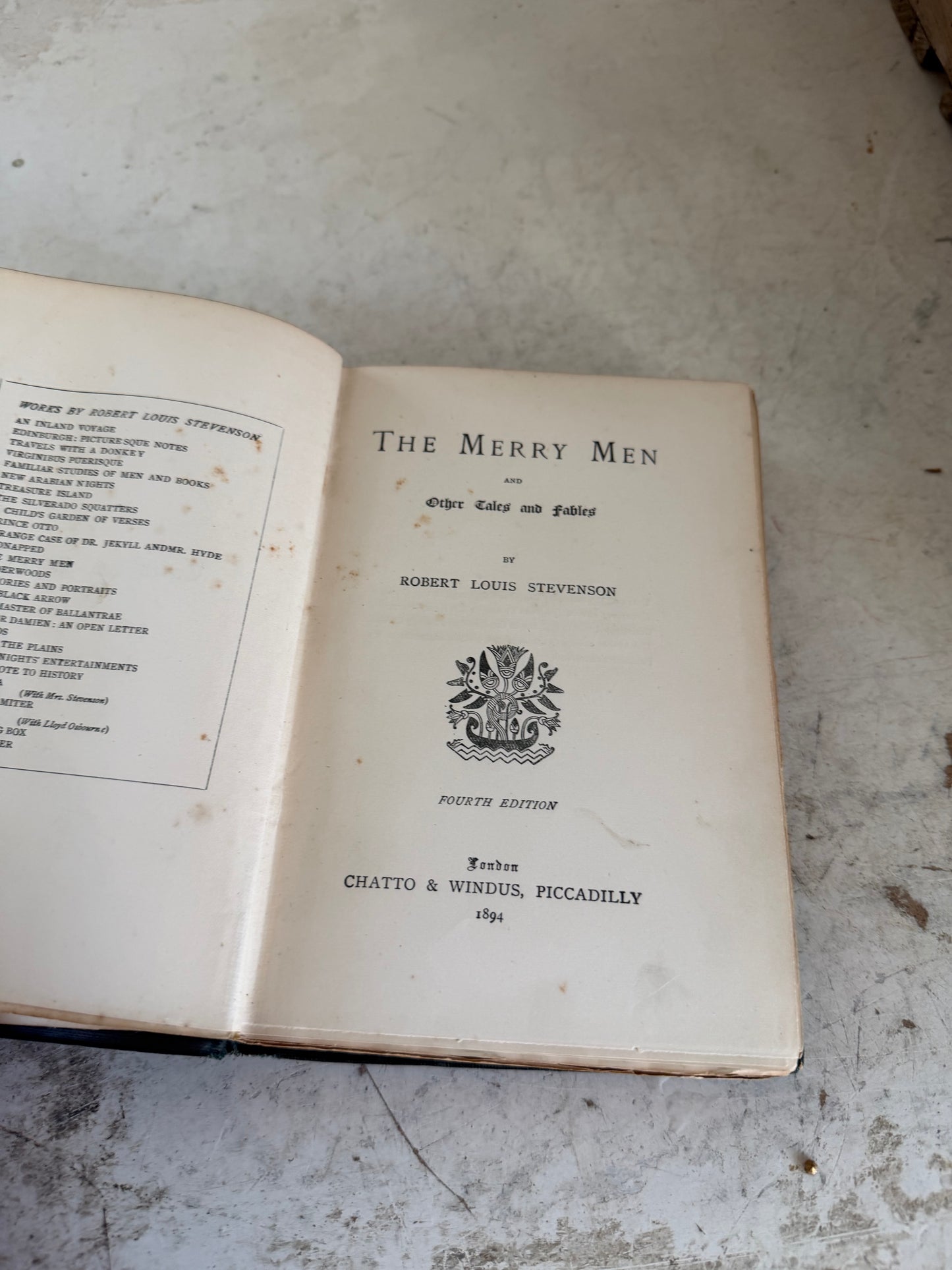 1894 The Merry Men and otherTales Book by Robert Louis Stevenson, Collectible