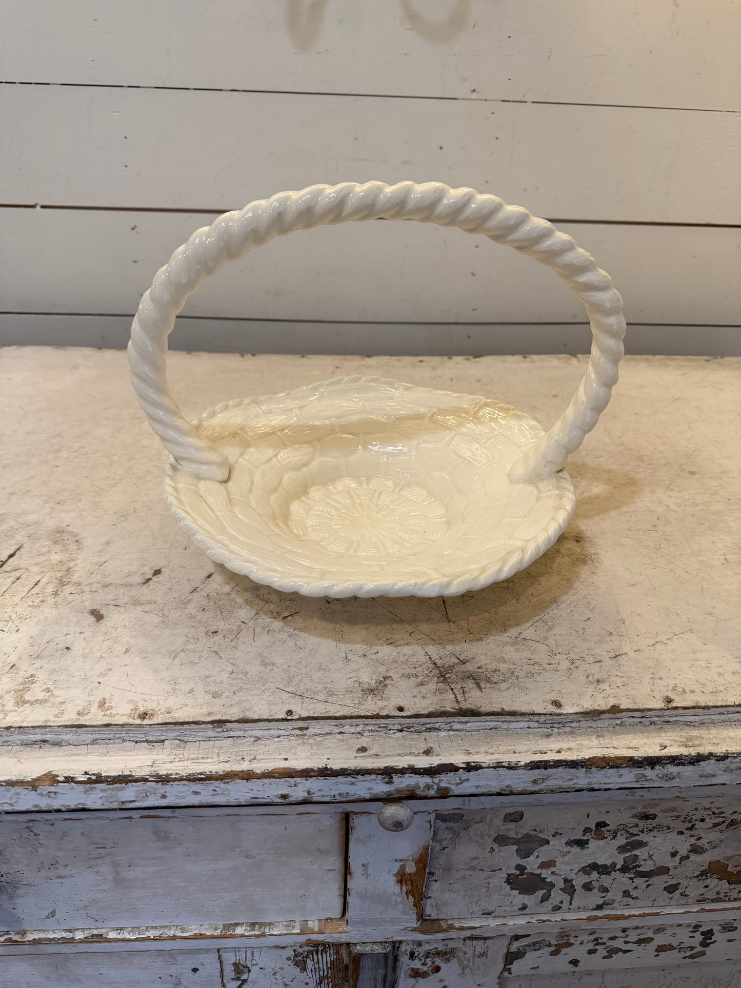 White Ceramic Basket