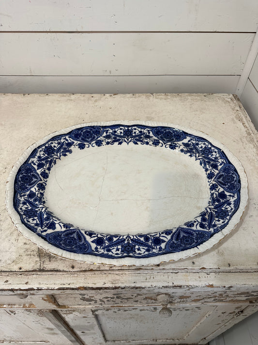 Large English Serving Platter - has been glued together