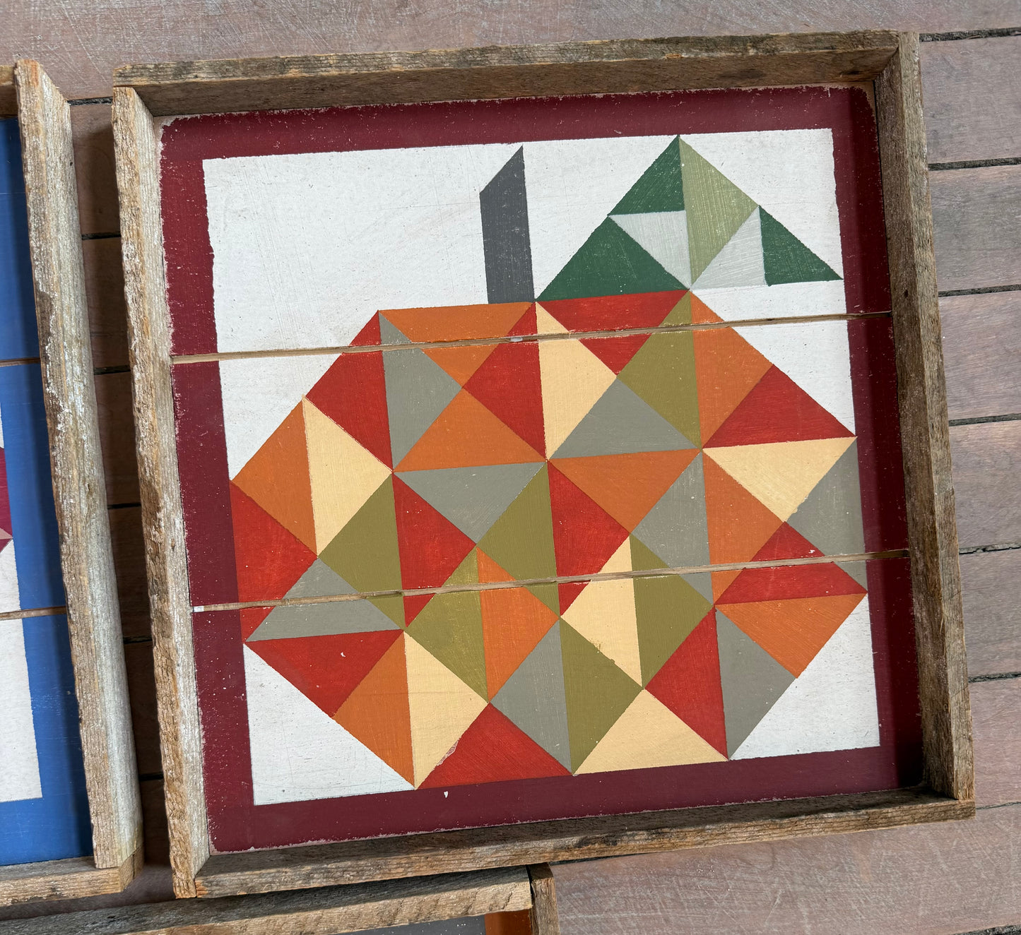 Hand Painted Barn Quilt Art - reclaimed lath frames - sold individually