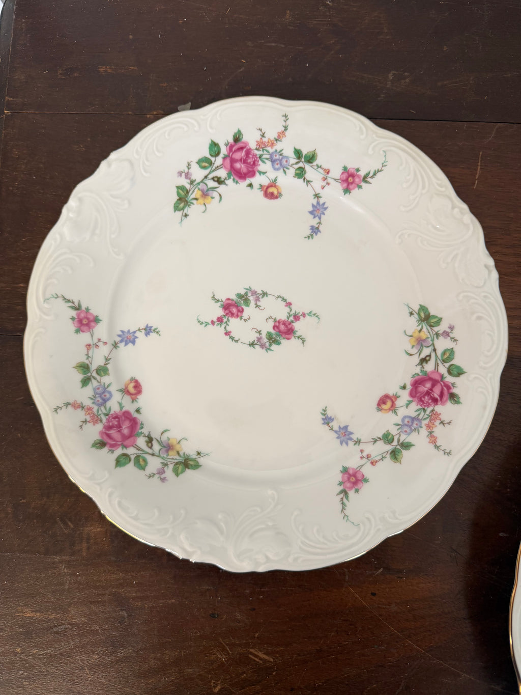 Royal Kent Collection Poland Bavarian Rose China Round 10” Dinner Plate - sold individually