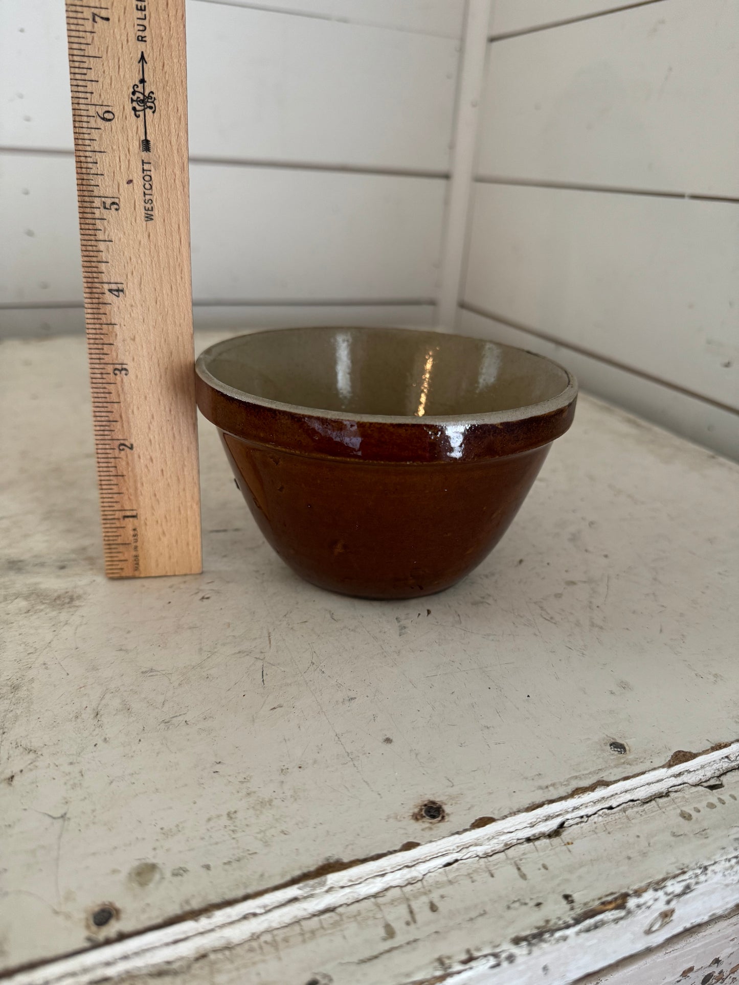 British made brown earthenware bowl