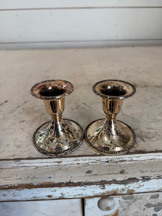 Set of Silverplate candlesticks