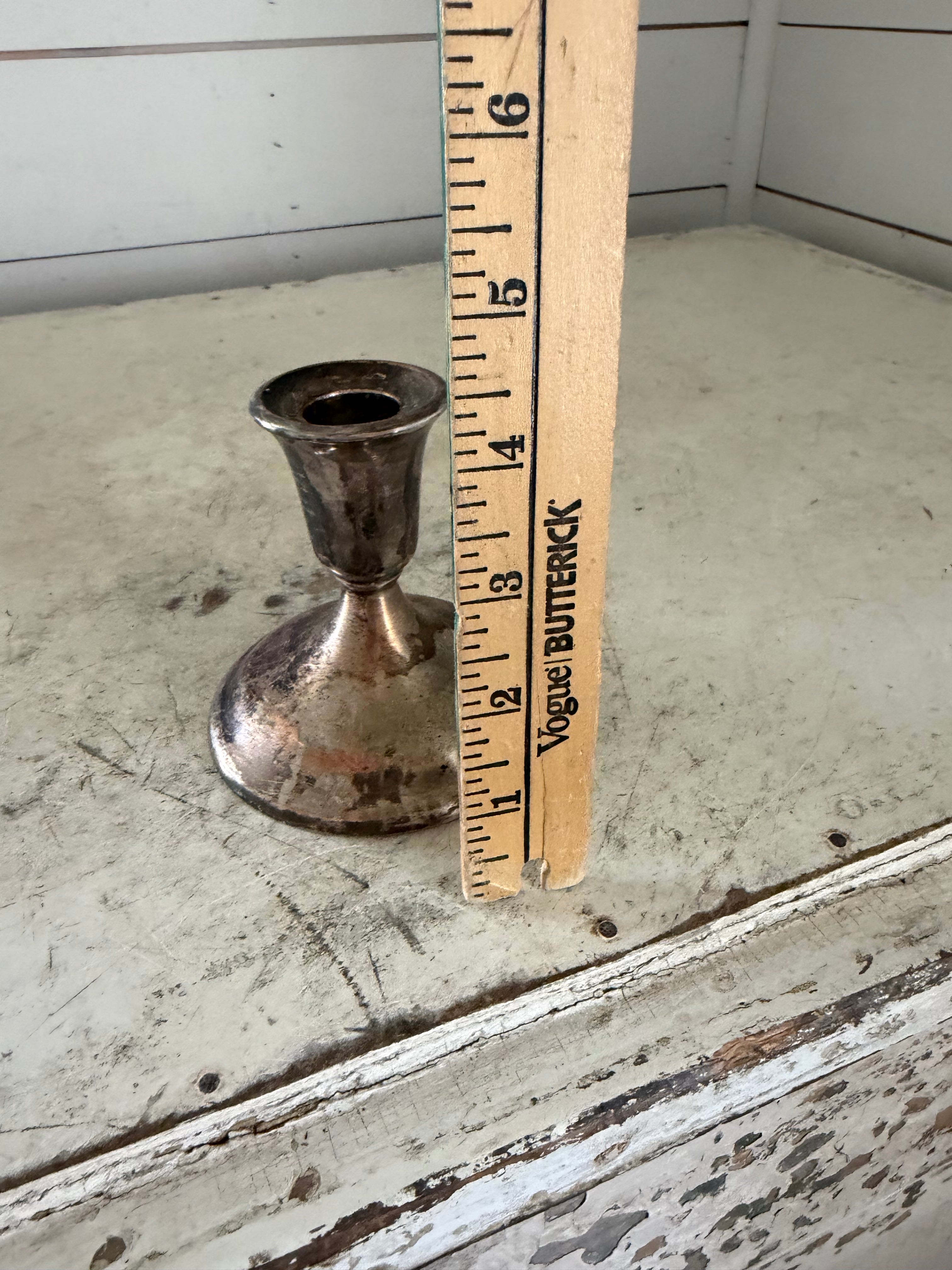Silver plate candlestick