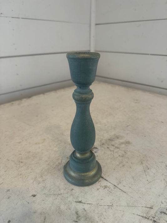 Hand Painted Wood Candlestick