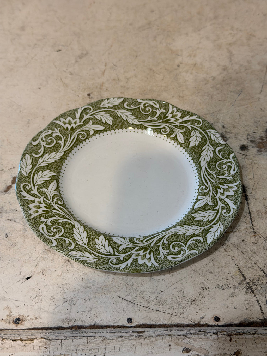 Vintage Ironstone Dishes "Renaissance Green" pattern by J & G Meakin SOLD INDIVIDUALLY