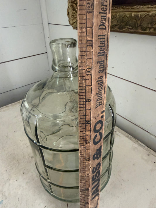 Vintage style glass water bottle vase