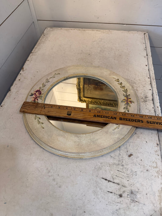 Cottage Style Round Mirror - Will Get Dark Wax