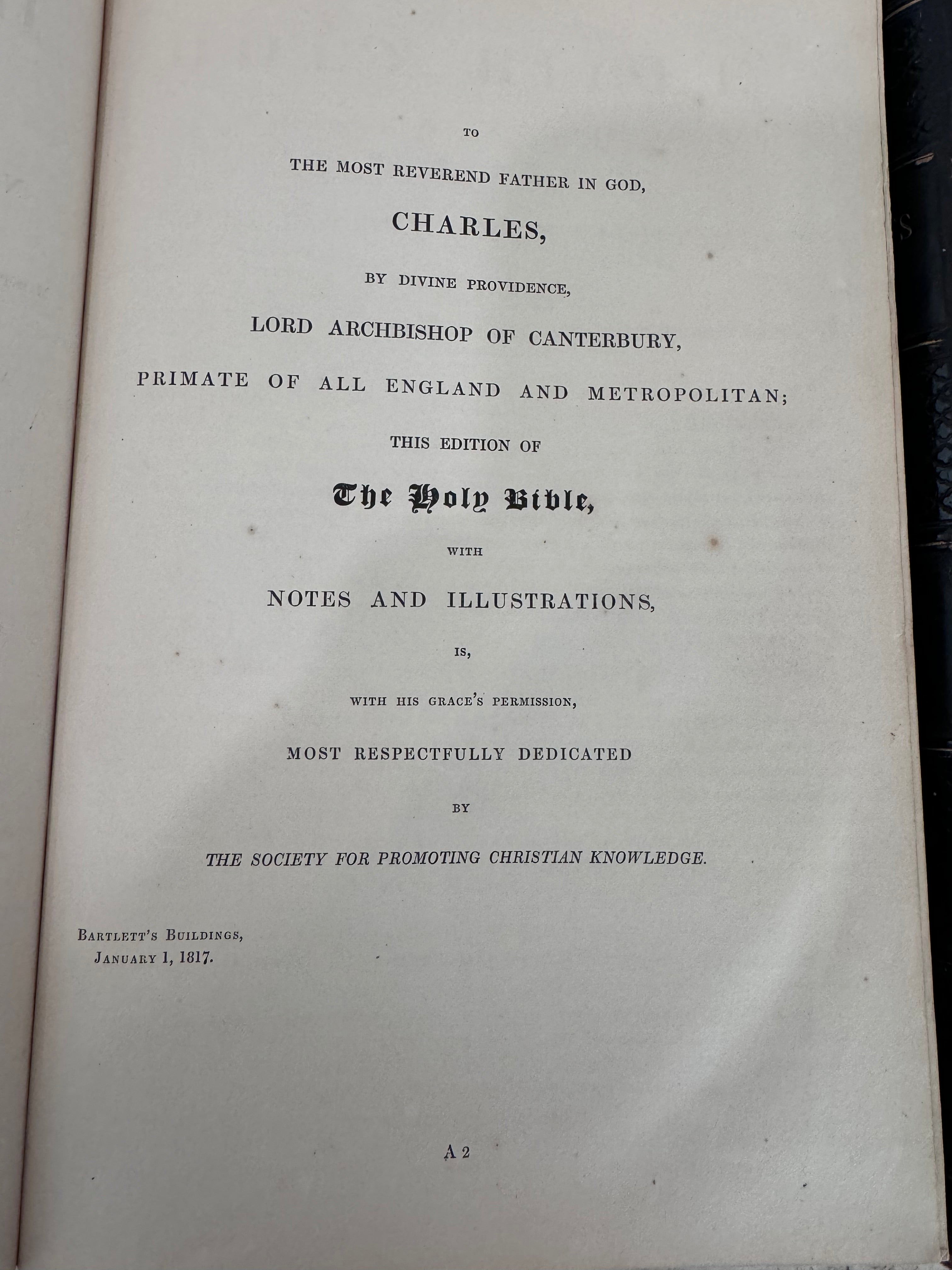 The Holy Bible 3 Vol 1839 D'Oyly & Mant Large Quartos Leather Hand-Colored
