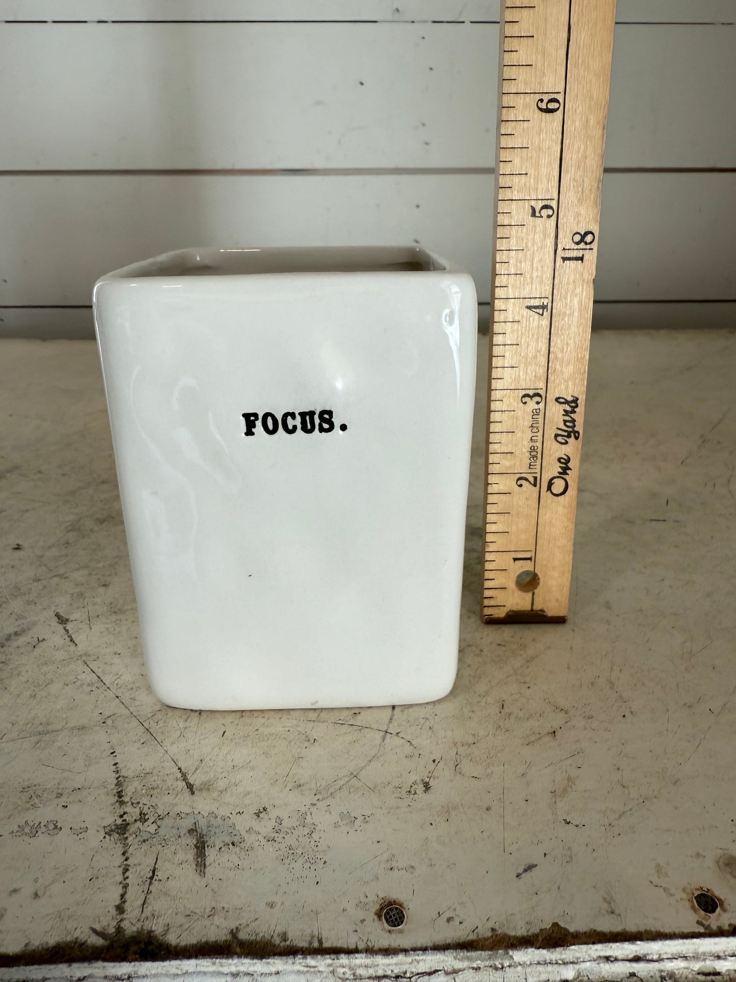 Rae Dunn “Focus” Pencil Holder