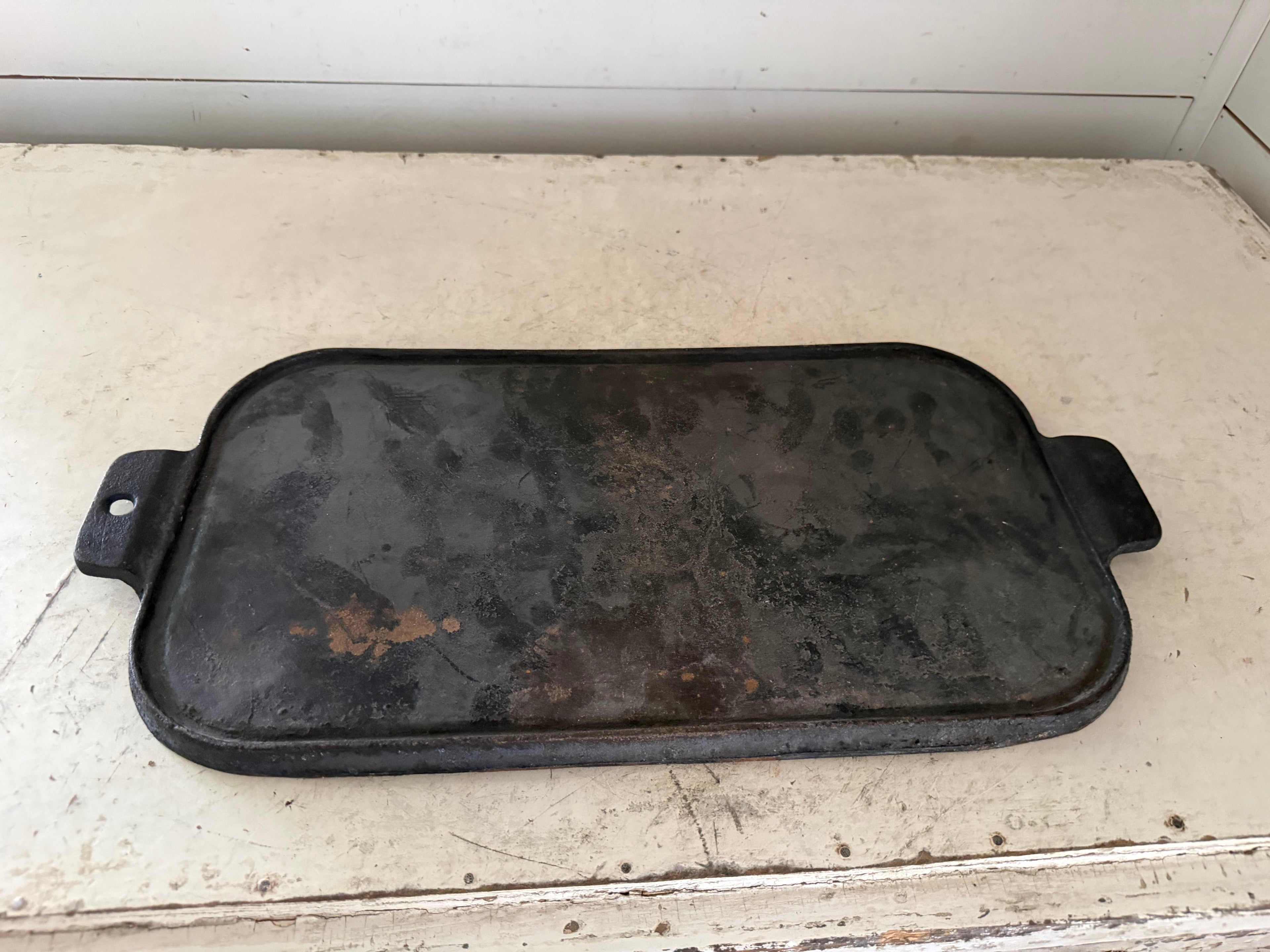 Vintage cast-iron griddle