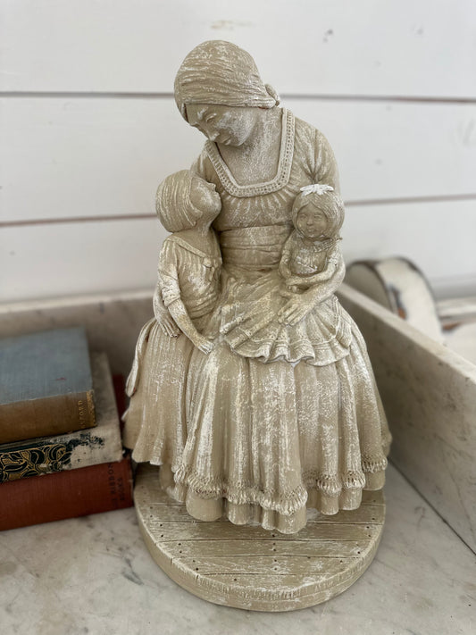 Hand Painted Statue of Woman with Children - Art Studio Inc