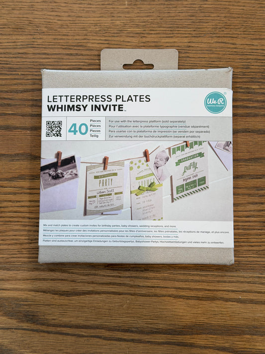 We R Memory Keepers Letter Press Plates - Sold Individually