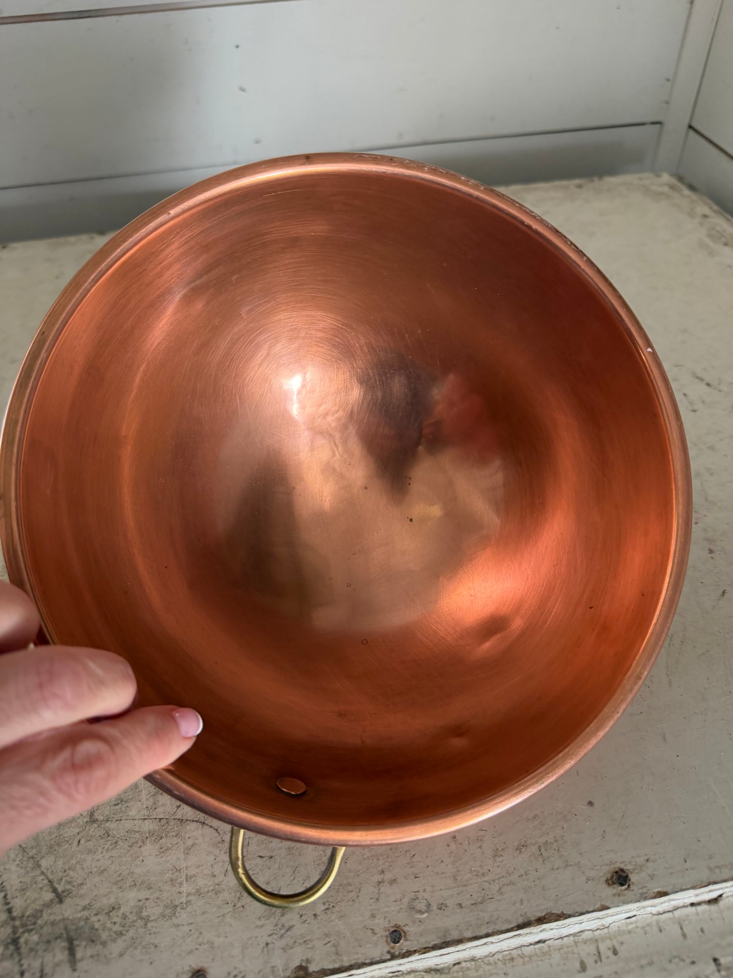 Polished Vintage Copper Bowl Made in England  - 8.5”