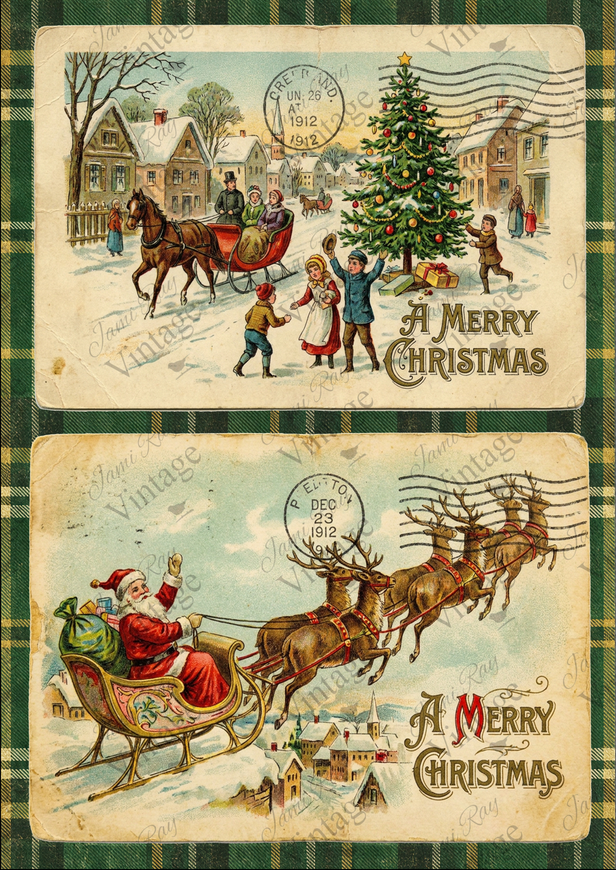 New Christmas Postcard | JRV A4 Rice Paper