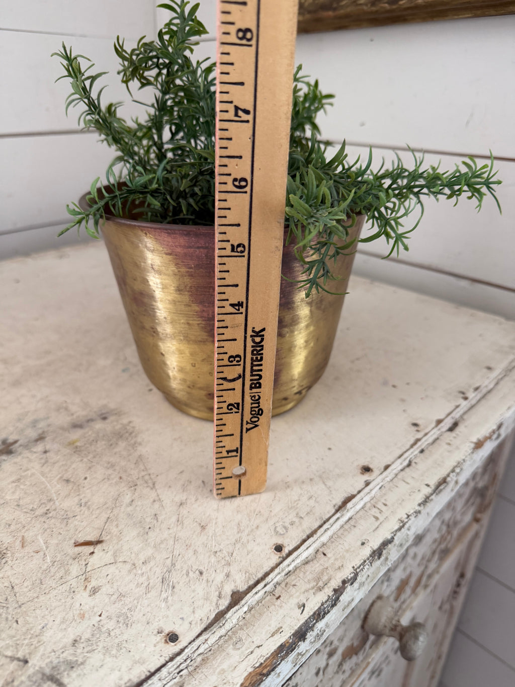 Brass planter greenery not included