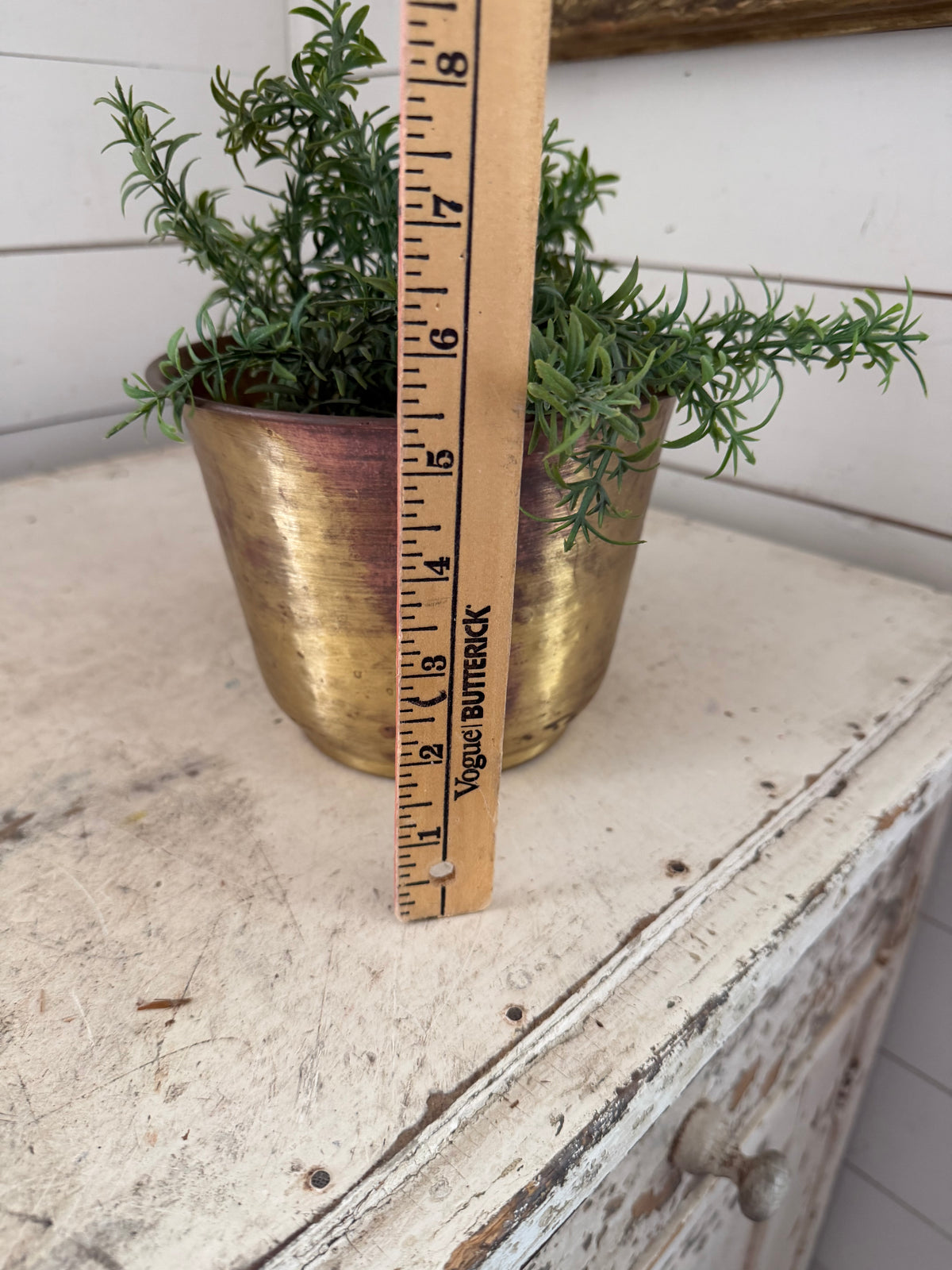 Brass planter greenery not included