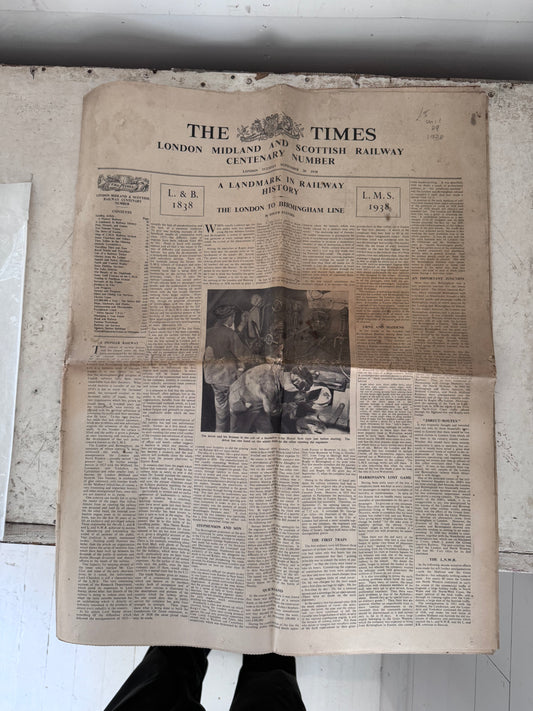 The Times LMS Railway Century Number News Paper Sept. 20, 1938