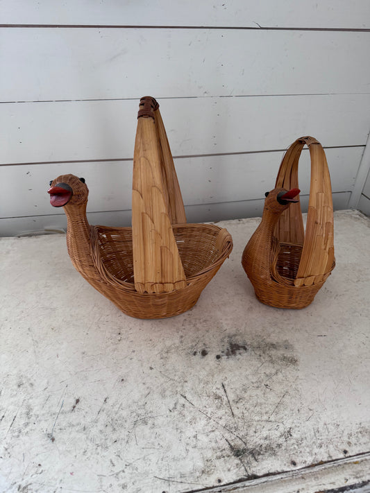 Set of 2 Ratan Duck Baskets