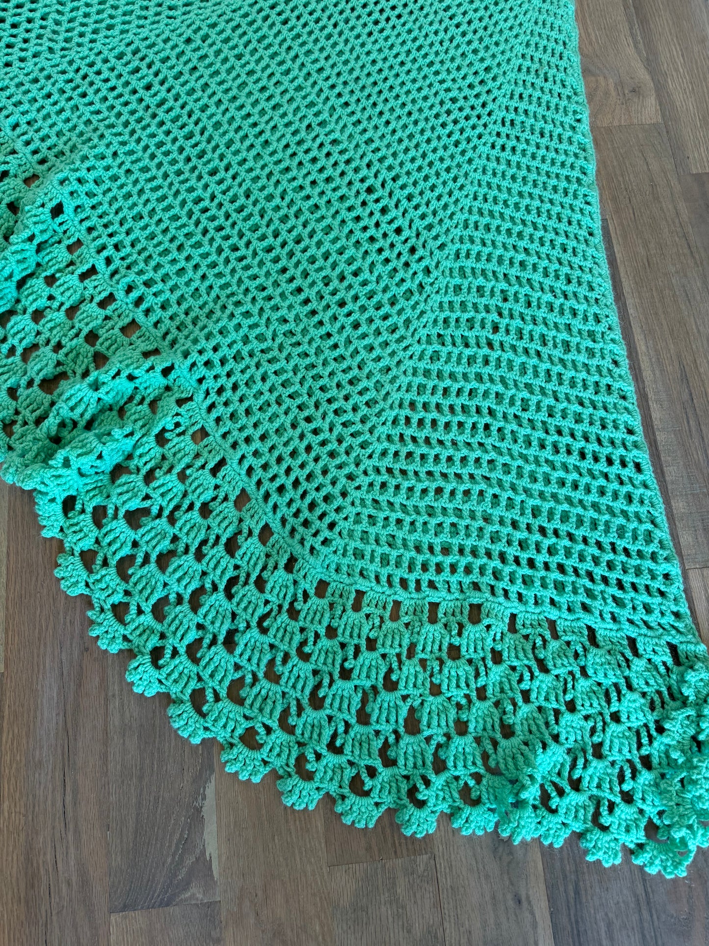 Green Afghan Shawl