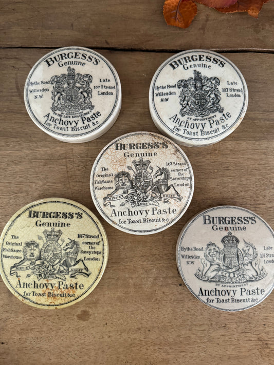 Antique Burgess’s Ironstone Lid Sold Individually