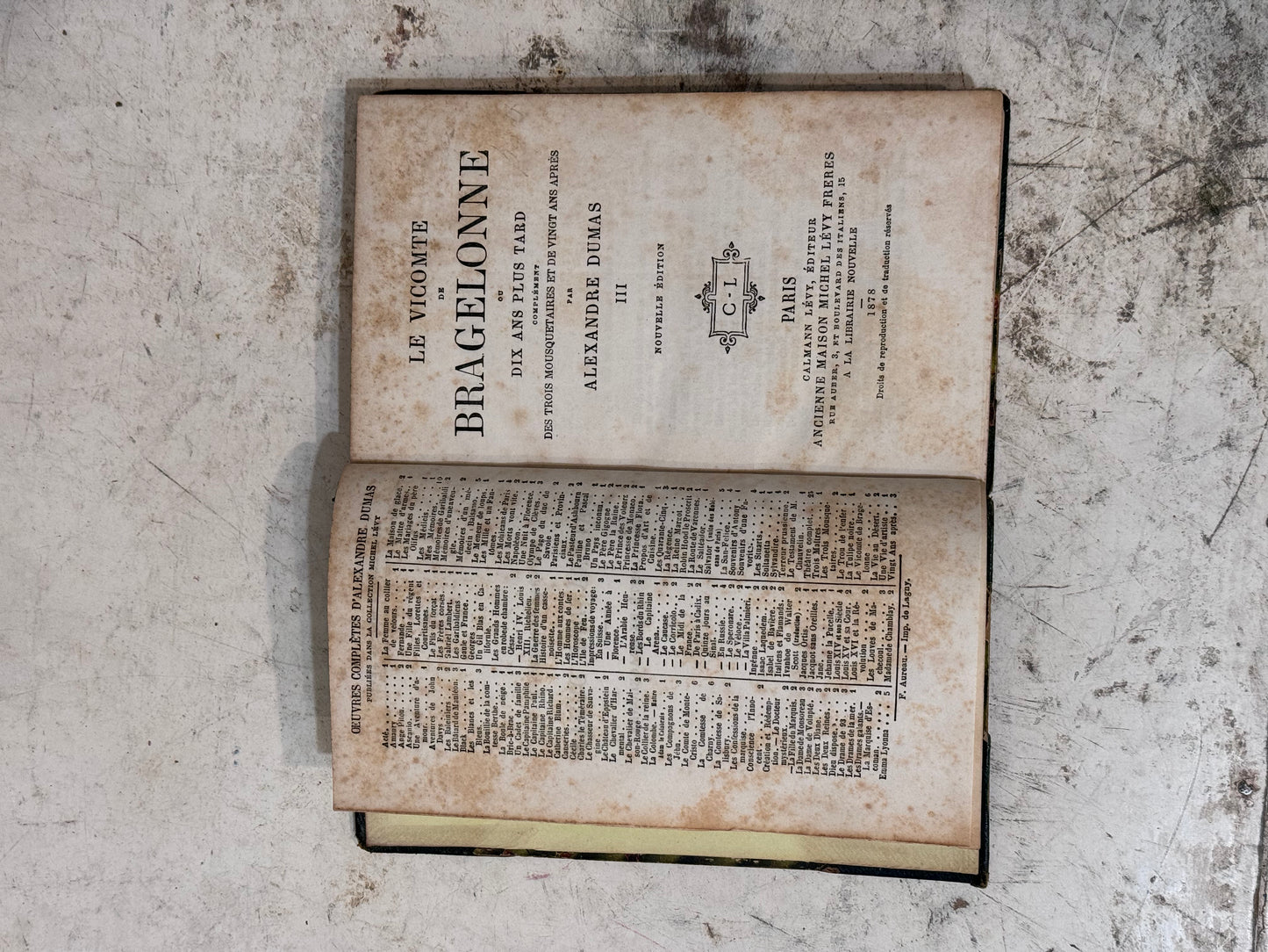 1878 Le Vicomte De Bragelonne By D’Alexandre Dumas Vol 2-6  in French