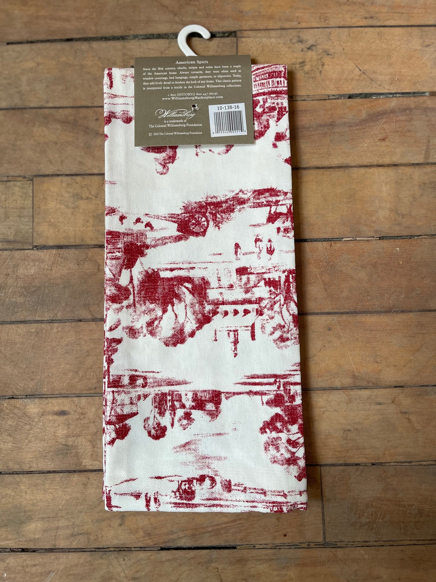 Red Toile Kitchen Towels Set of 2