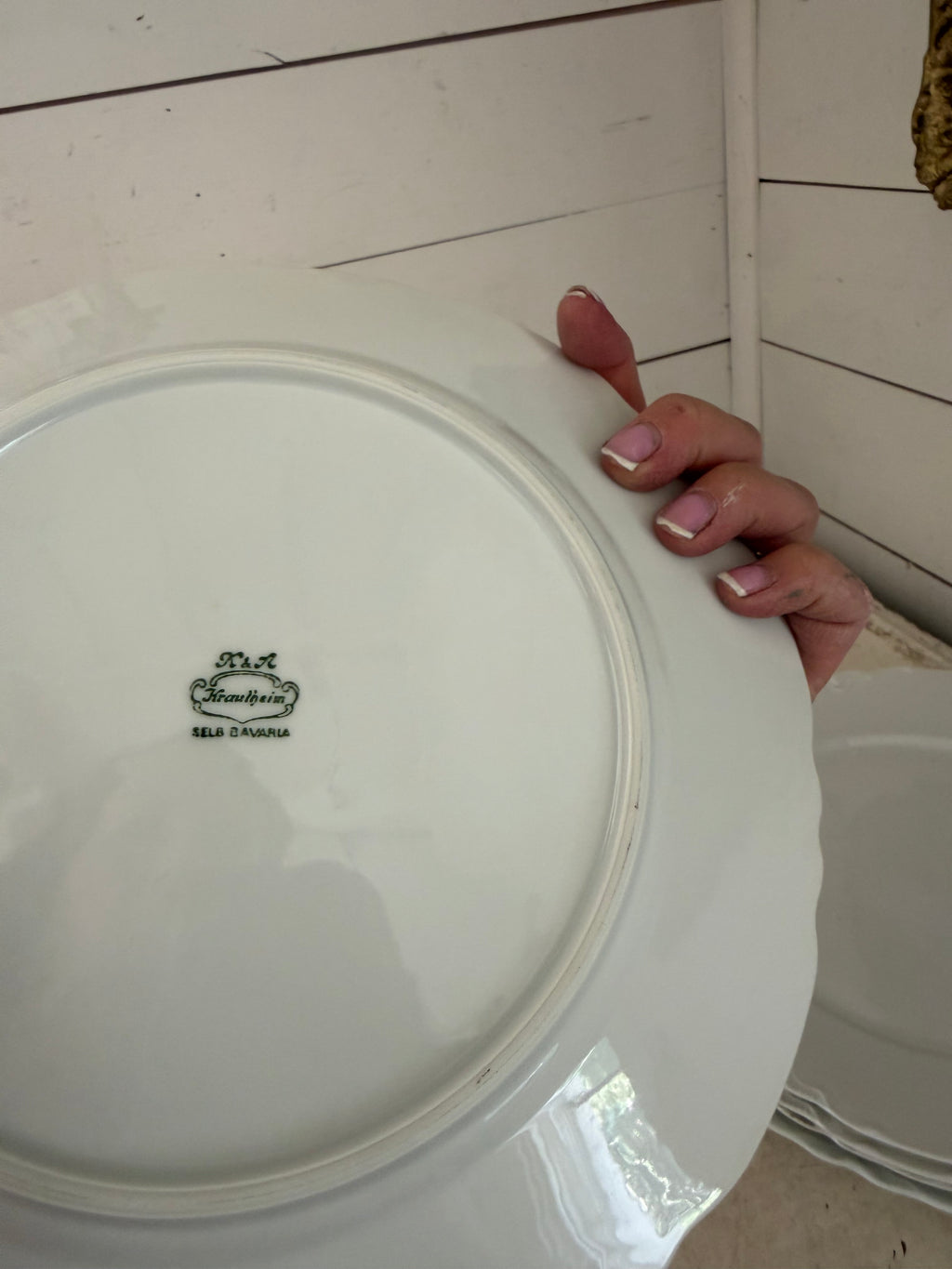 Racine White Bavarian and Haviland dishes sold individually small chips as is