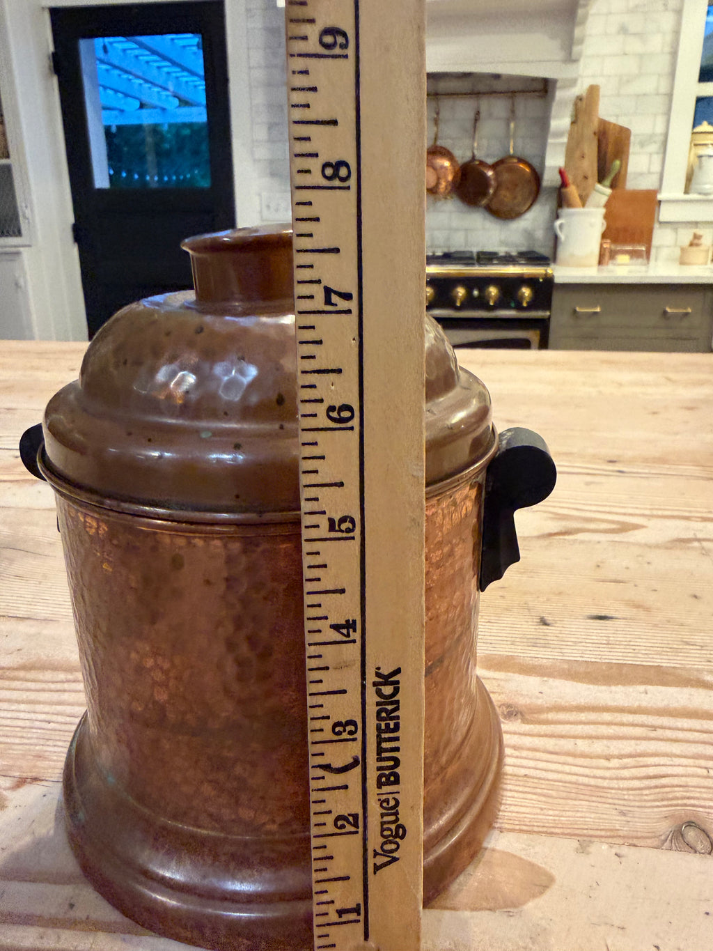 Hammered Copper Tin Lined Humidor w/ Bakelite Handles by Revere
