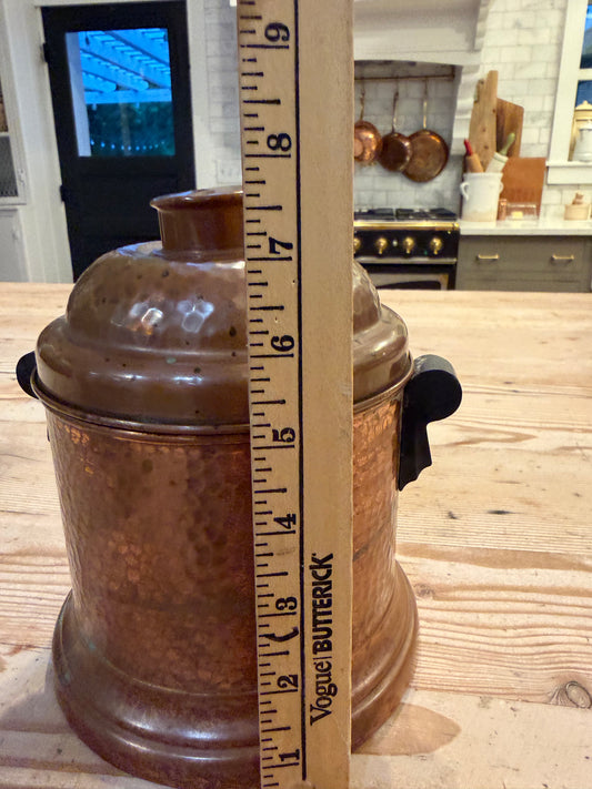 Hammered Copper Tin Lined Humidor w/ Bakelite Handles by Revere
