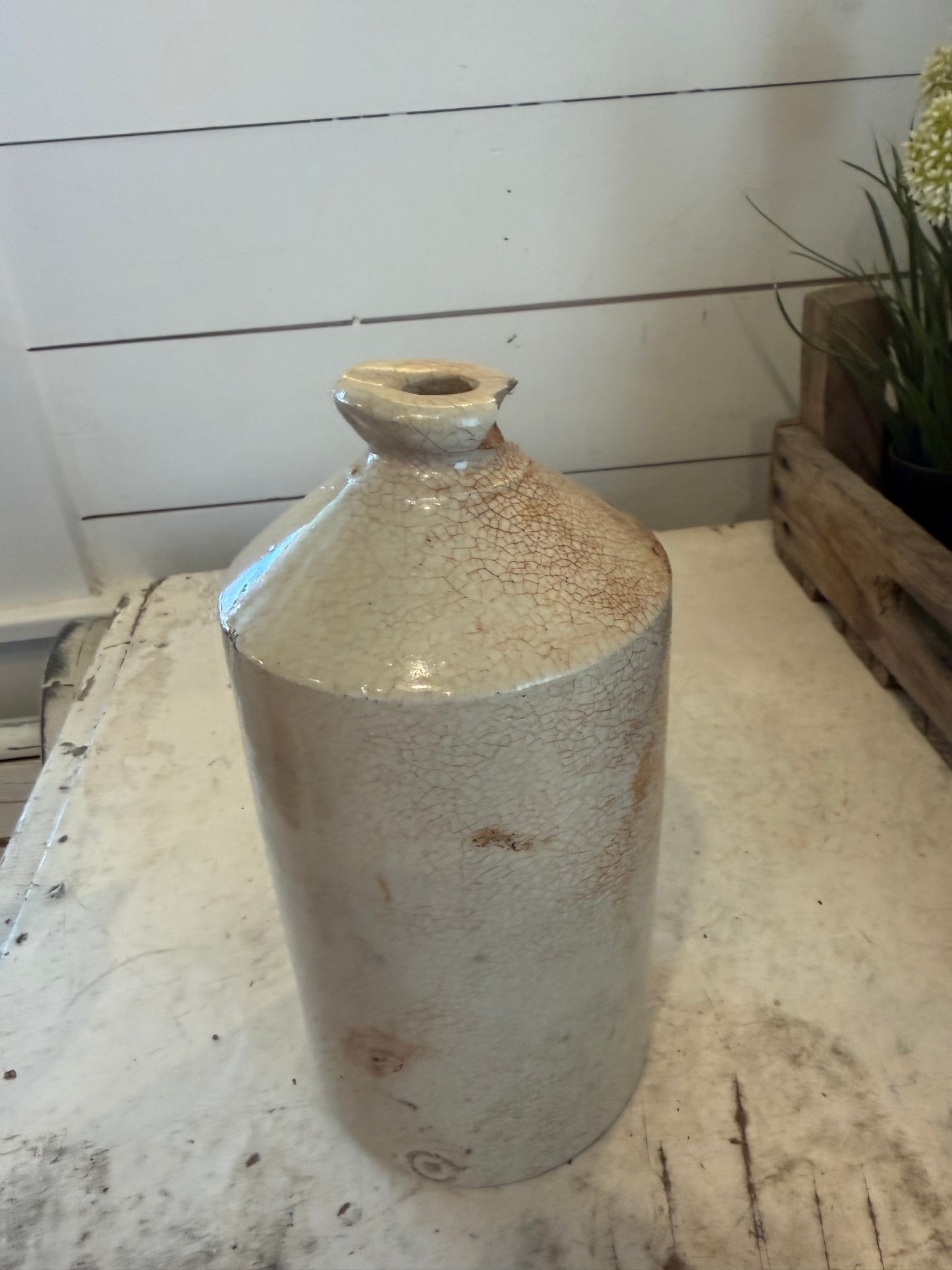 Salt glazed stoneware jug