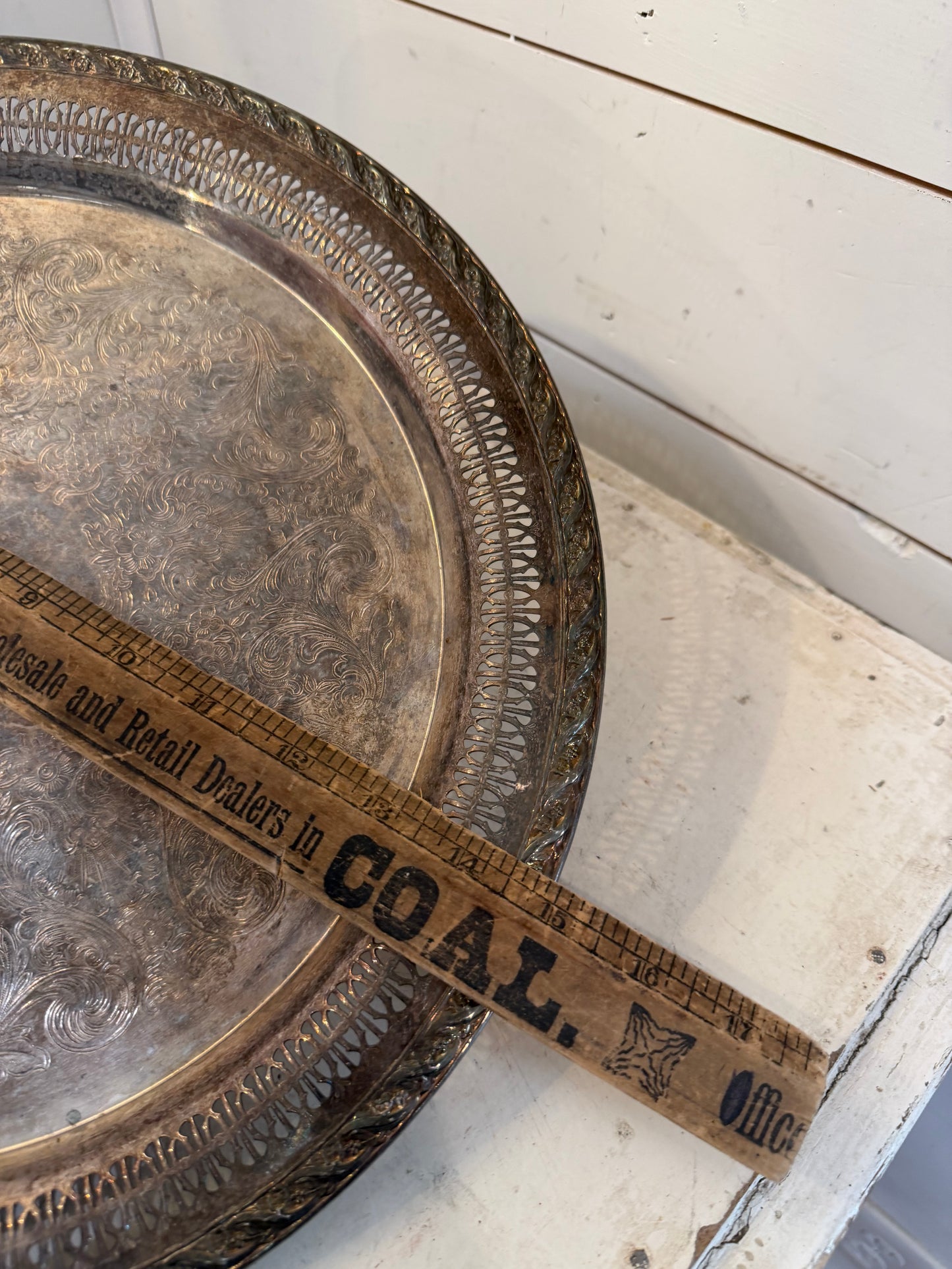 Silver Plate Platter will get makeover 15”