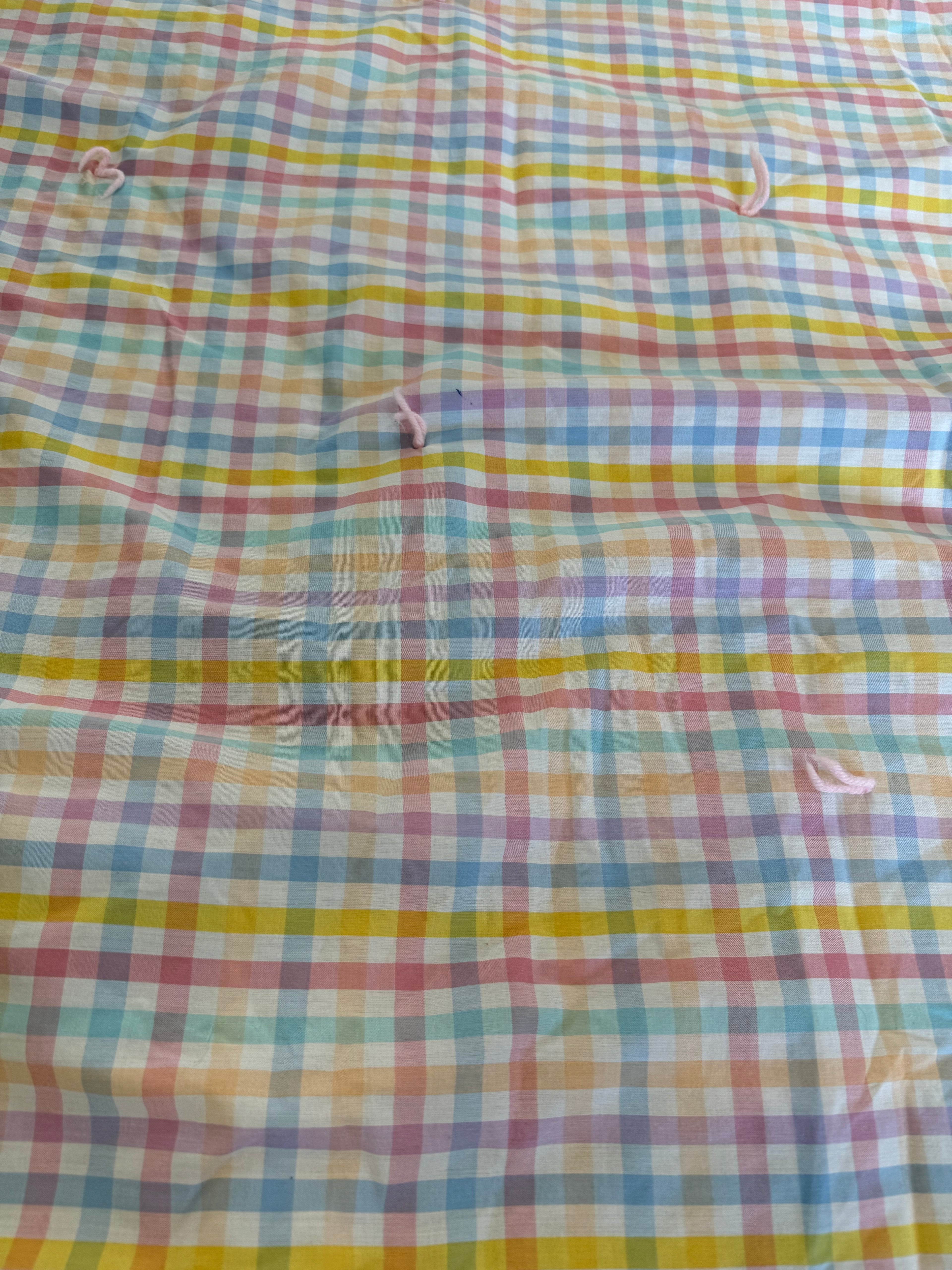 Twin Size Plaid Tie Quilt