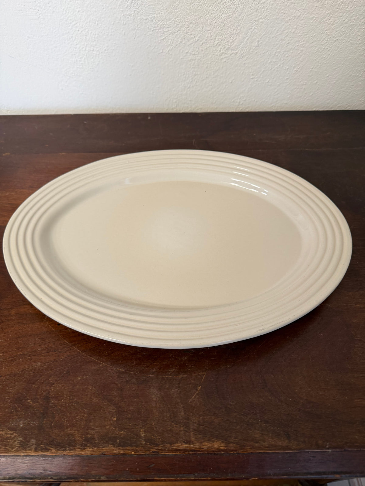 Pampered Chef Stoneware Platter Ribbed Edge Family Heritage