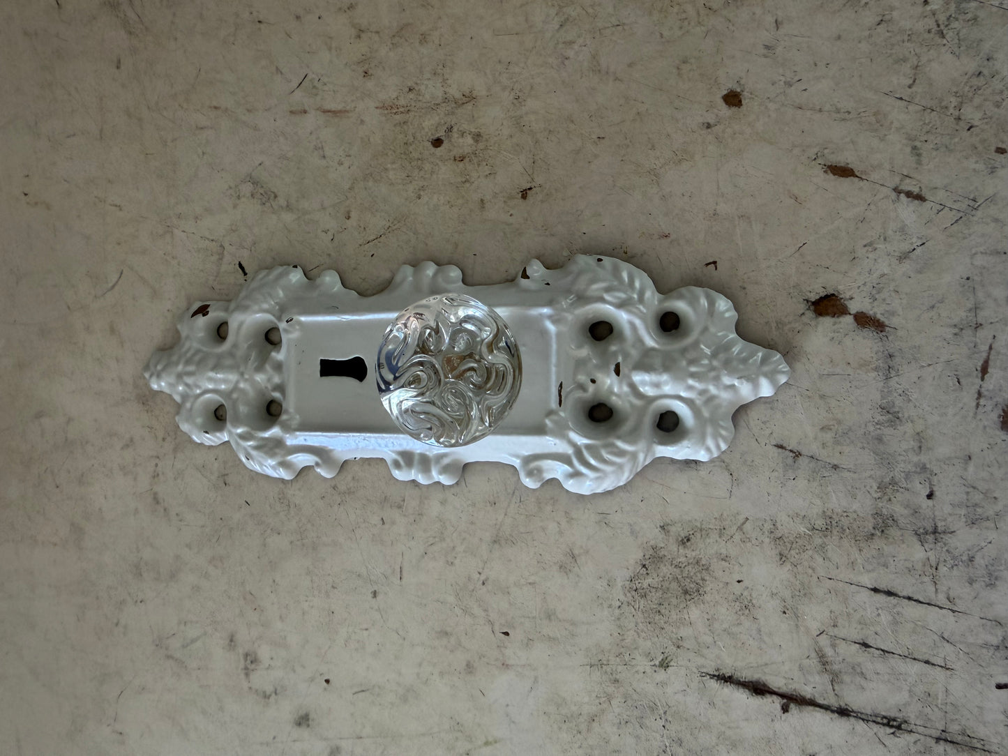 Shabby Chic Cast Iron Coat Hook with Knob