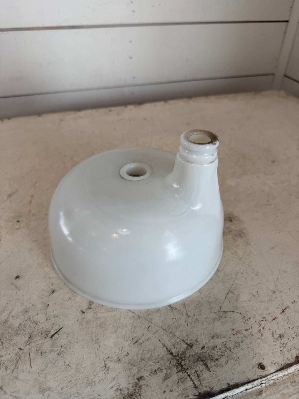 Vintage Milk Glass Electric Mixer funnel Attachment For Sunbeam or Hamilton Beach 1950