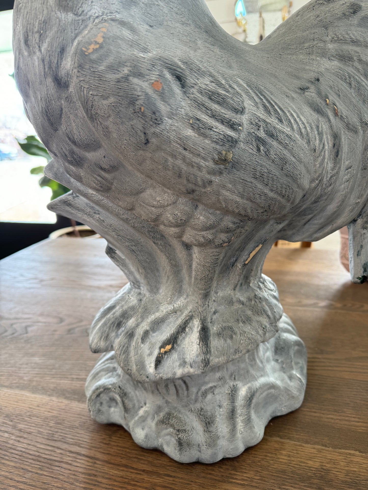 Large Ceramic Rooster Handpainted 27”x19” est