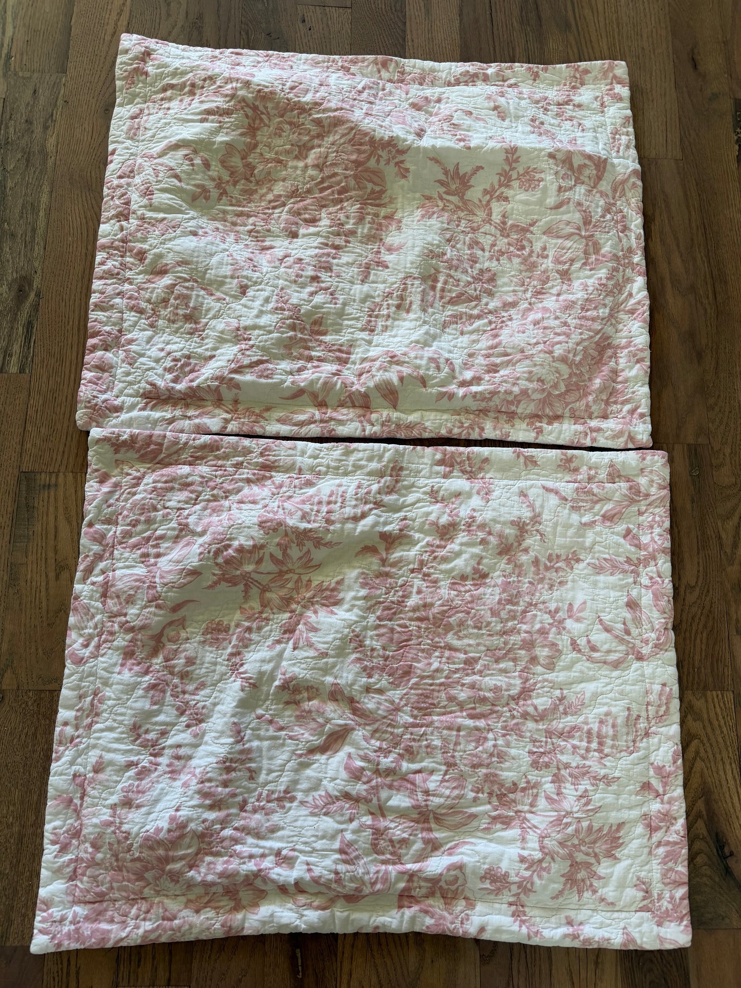 Pink Laura Ashley set of pillow shams