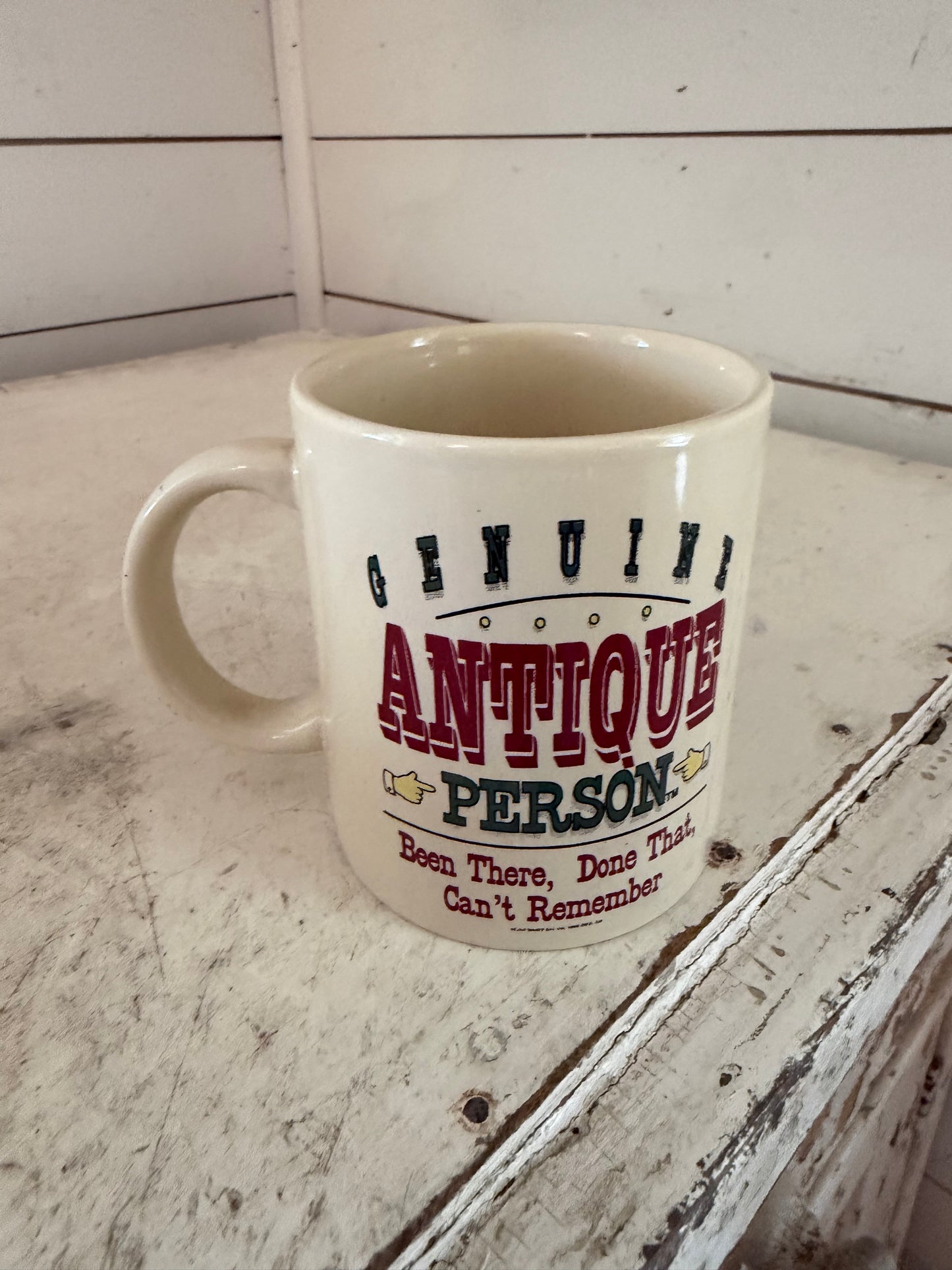 Antique person mug