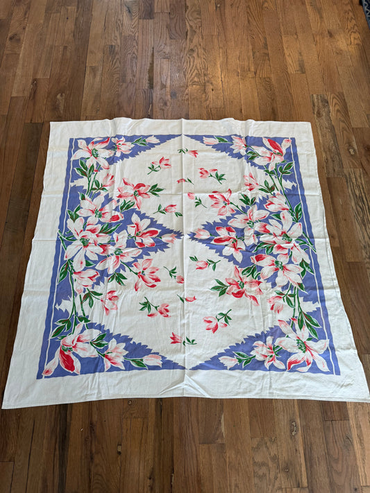 Small Two Diamond Floral Table Cloth