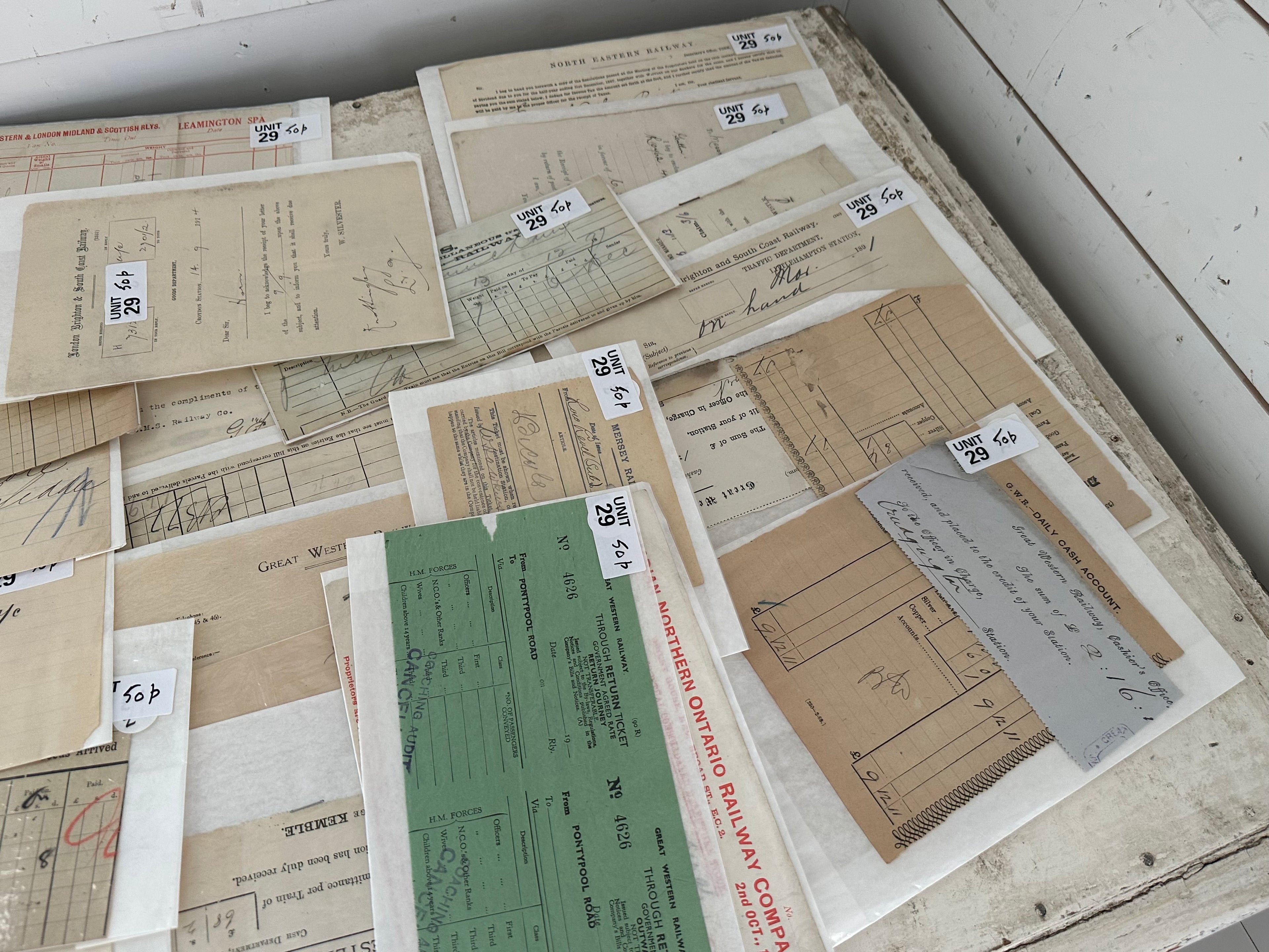 English Ephemera Mostly Train Related - sold individually picked at random