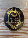 Oval Wood Plaque with Gold Foil PRAIRIES De Fleets Sauvre