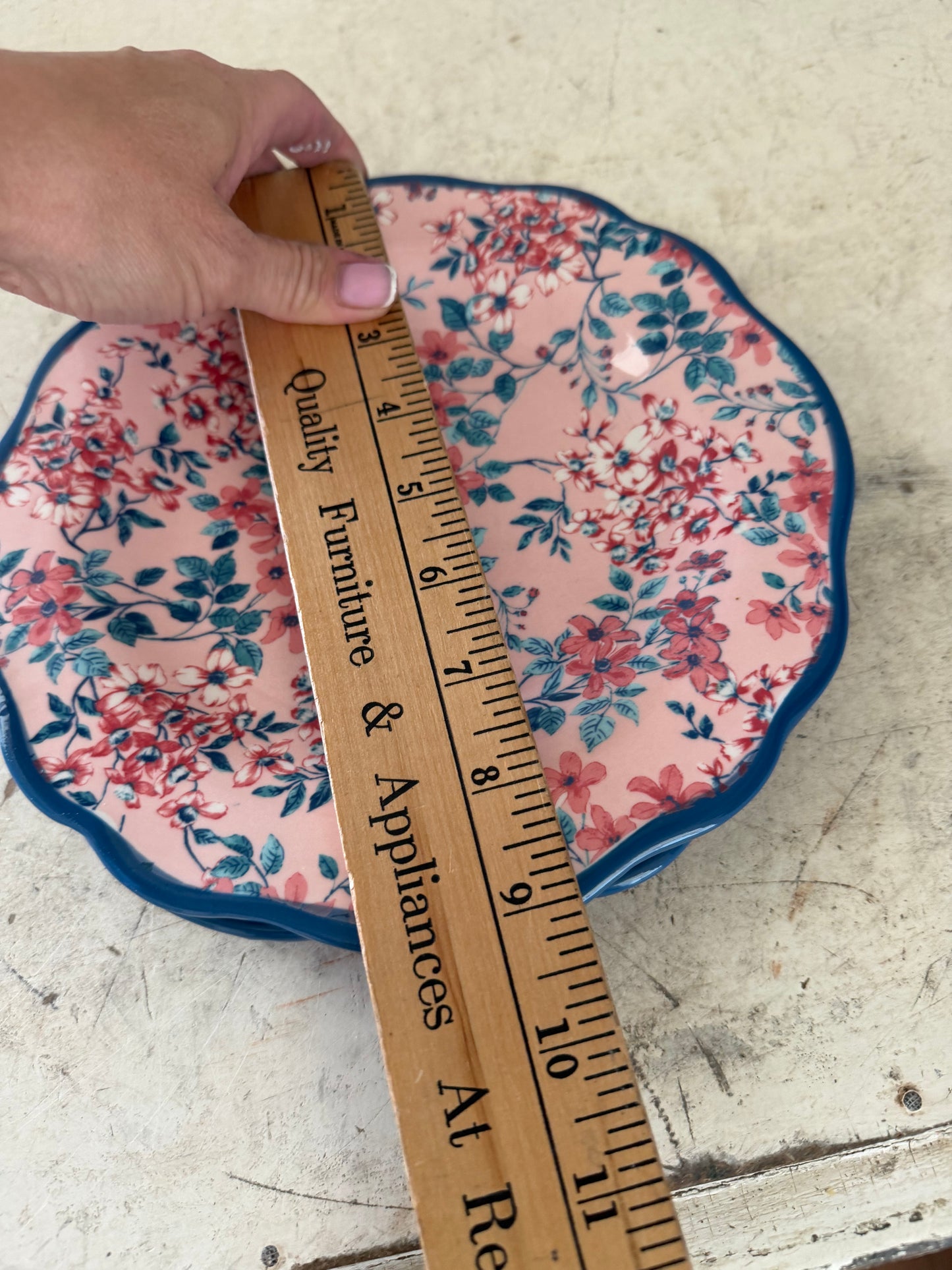 The Pioneer Woman Pretty Posies 8.75" Salad Plate - Blue Floral Stoneware sold individually