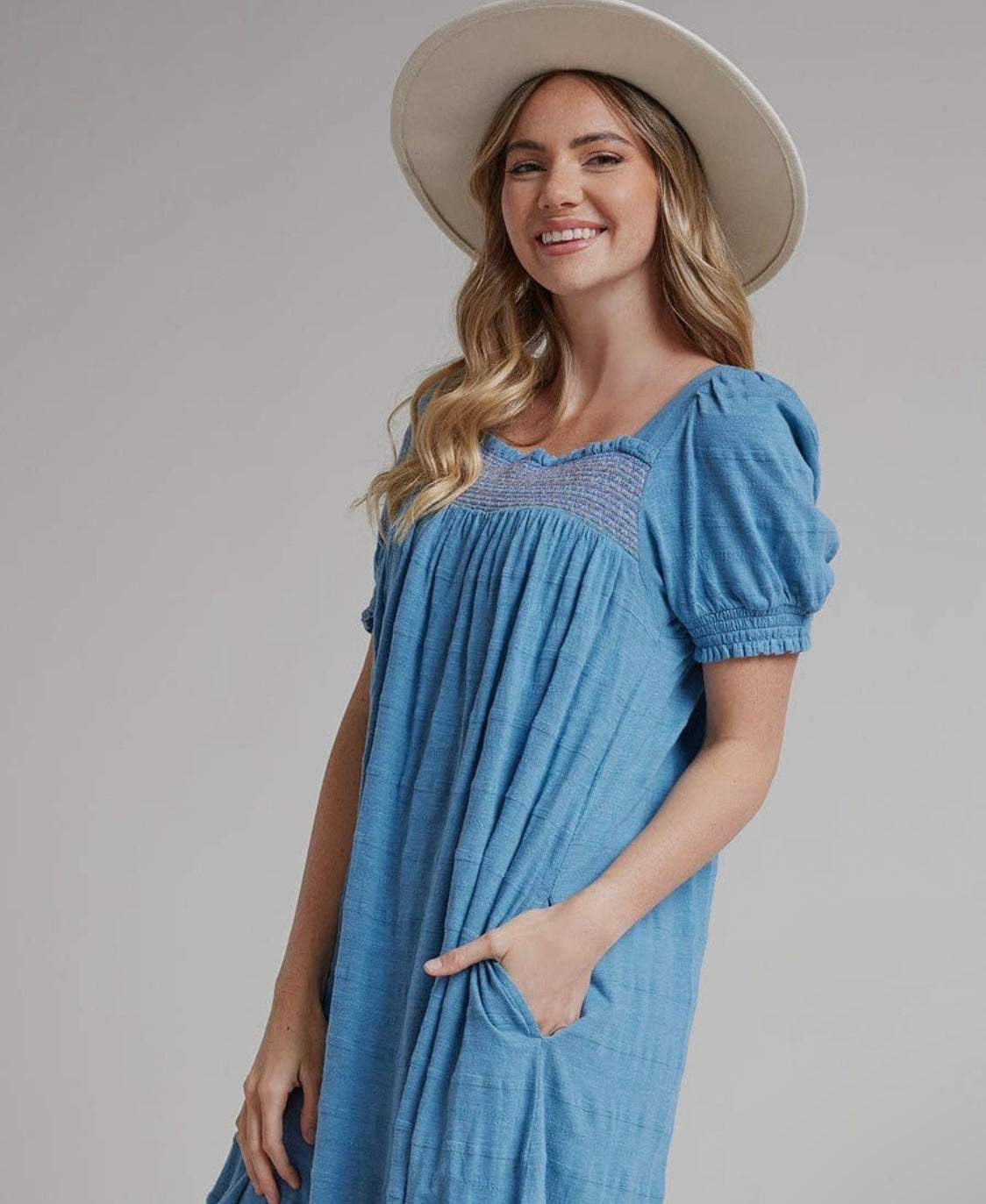 downeast dresses Geni Embroidered Dress